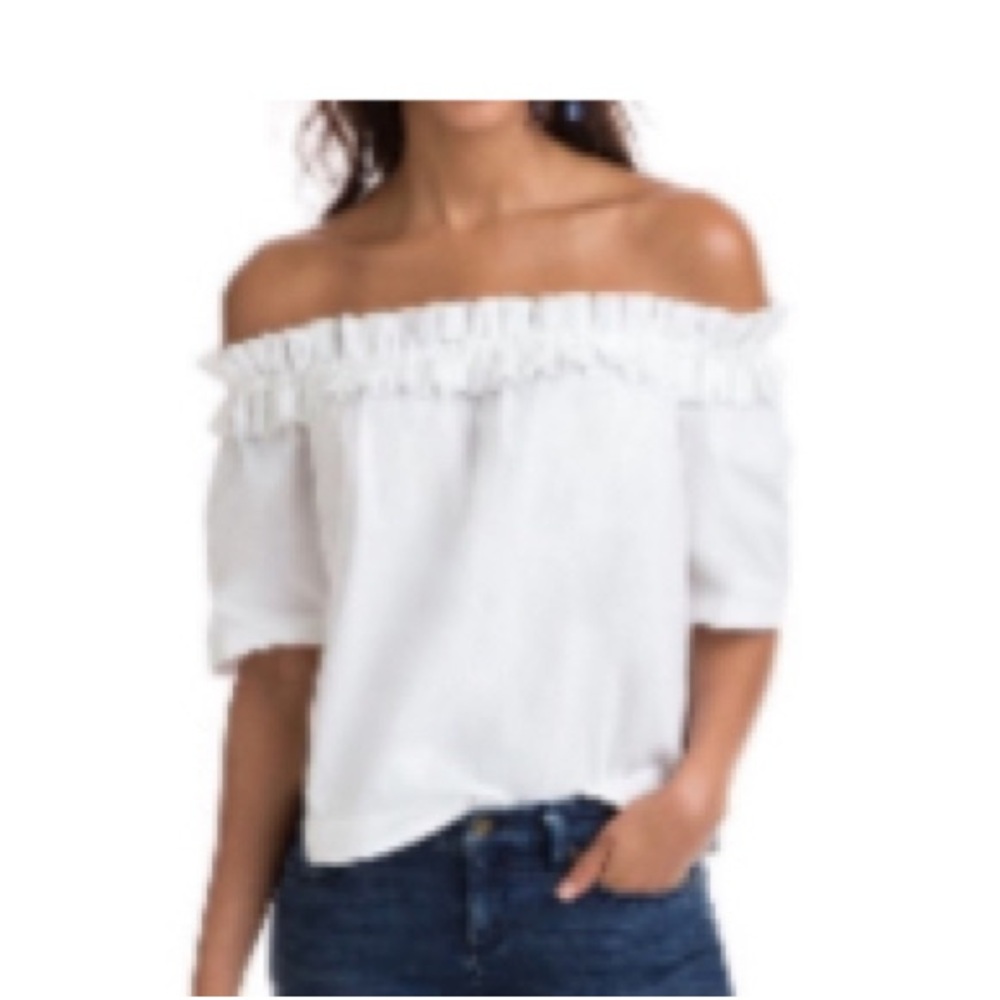 Vineyard Vines Women's Off-Shoulder White Top